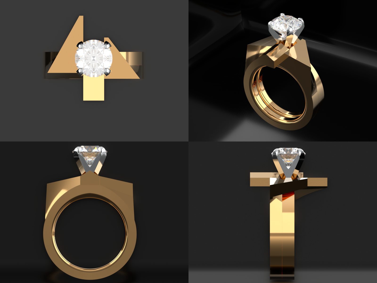 Bezaleel G01A Solitaire Ring thumbnail 5