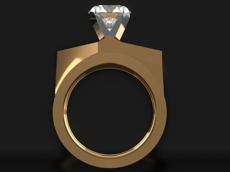 Bezaleel G01A Solitaire Ring Hover