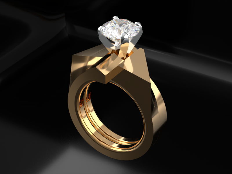 Bezaleel G01A Solitaire Ring