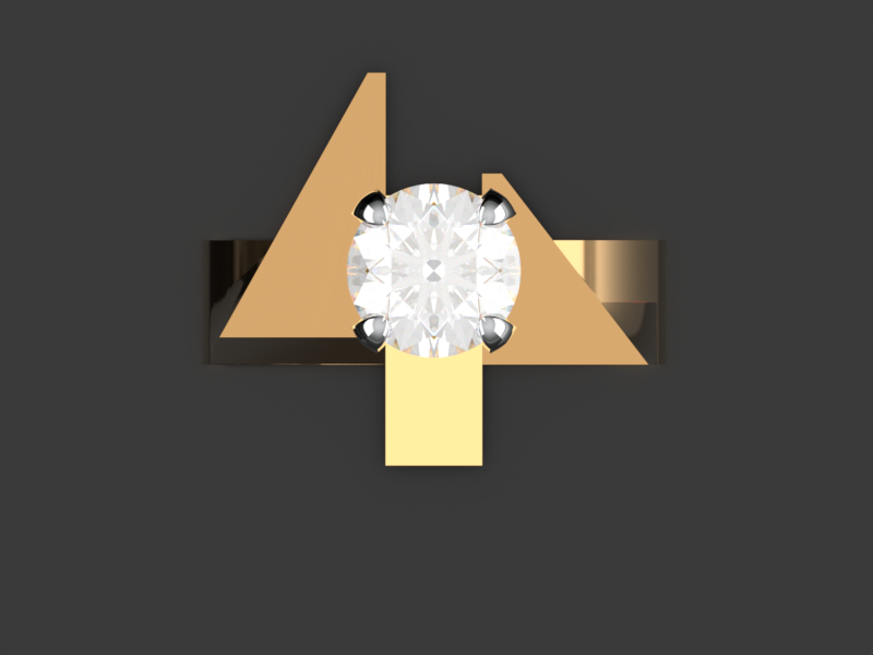 Bezaleel G01A Solitaire Ring thumbnail 4