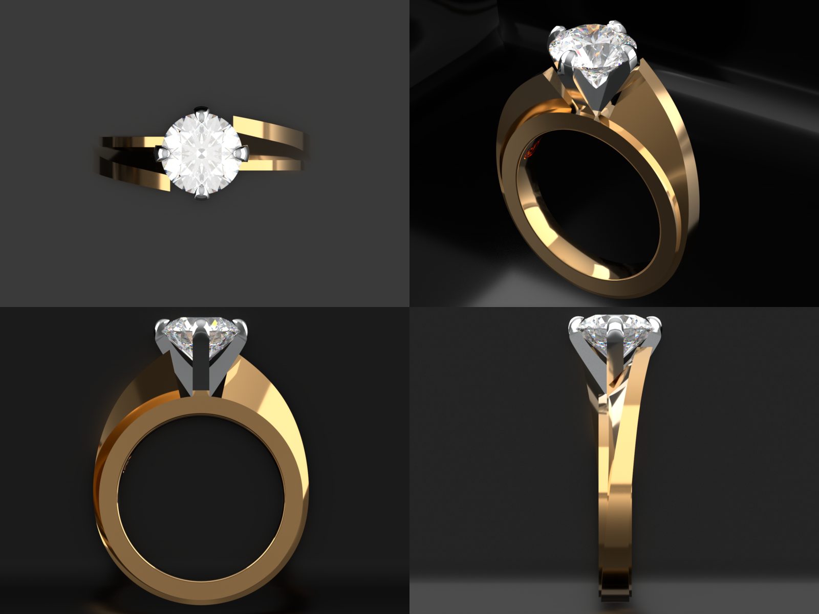 Bezaleel G03B Emerald Halo Ring thumbnail 5